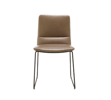 BENDCHAIR - Sled base upholstered leather chair with removable cover by Ligne Roset - view 3